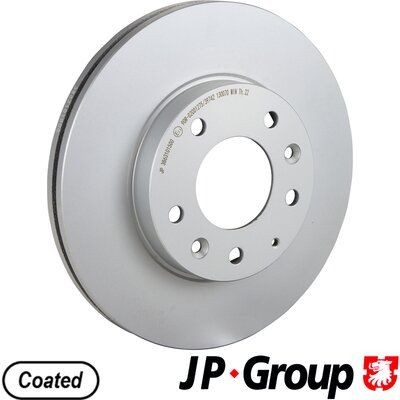 JP GROUP 3863101500 Brake disc Front Axle, 274x24mm, 5, Vented, Coated