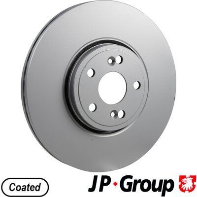 JP GROUP 4363100900 Brake disc Front Axle, 324x28mm, 5, Vented, Coated