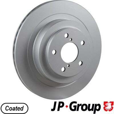 JP GROUP 4663200300 Brake disc Rear Axle, 290x18mm, 5, Vented, Coated
