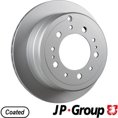 JP GROUP 4863201700 Brake disc Rear Axle, 329x18mm, 5, Vented, Coated