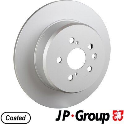JP GROUP 4863201900 Brake disc Rear Axle, 288x10mm, 5, solid, Coated