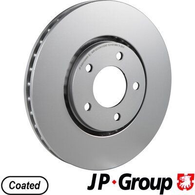 JP GROUP 5063100400 Brake disc Front Axle, 302x28mm, 5, Vented, Coated
