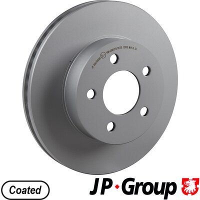 JP GROUP 5563100300 Brake disc Front Axle, 288x28mm, 5, Vented, Coated