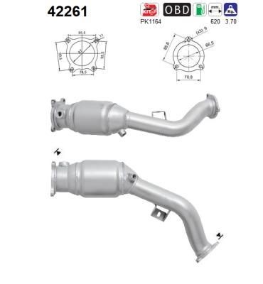 AS 42261 Catalytic converter AUDI A4 2009 in original quality