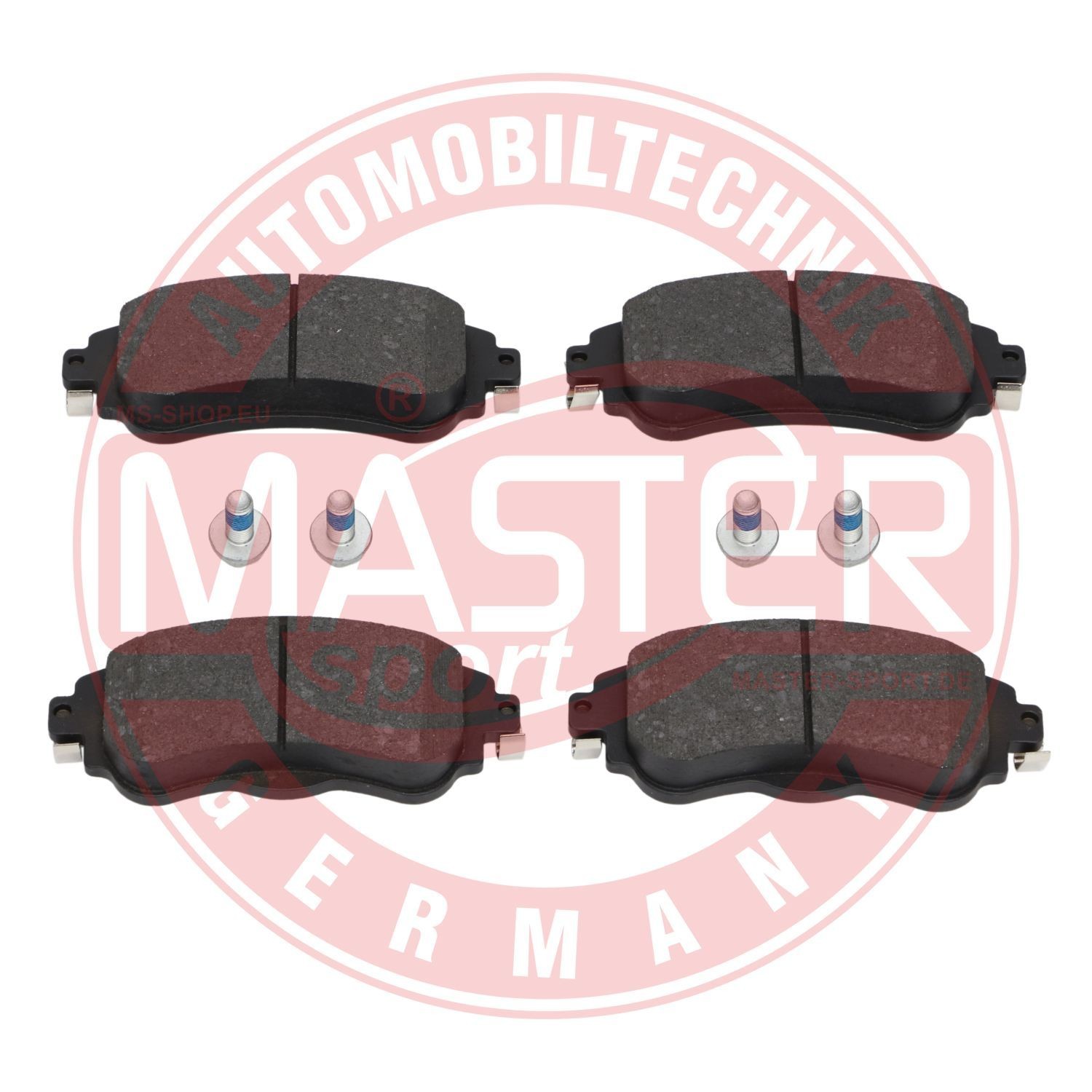 MASTER-SPORT 13046119172N-SET-MS Brake pad set Front Axle, with acoustic wear warning, with anti-squeak plate
