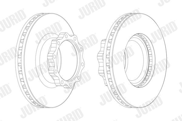 JURID 567403J Bremsscheibe für MAN TGM LKW in Original Qualität
