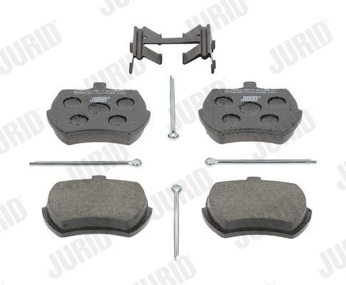20038 JURID not prepared for wear indicator, without accessories Height 1: 64mm, Height: 64mm, Width: 74mm, Thickness: 13,5mm Brake pads 571212J buy