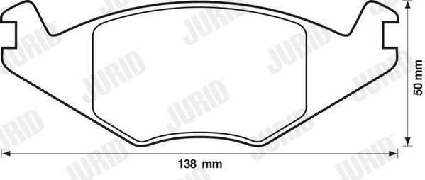 20889 JURID not prepared for wear indicator, with accessories Height 1: 51mm, Width: 138mm, Thickness: 17,3mm Brake pads 571315D buy