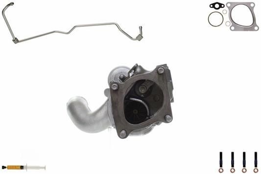 ALANKO 11900089 Turbo Exhaust Turbocharger, Engine, with attachment material, Incl. Gasket Set, with oil pipe