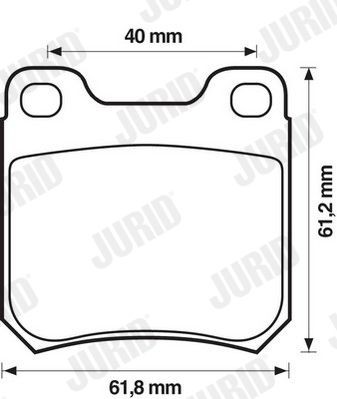 JURID 571390J Brake pad set without accessories