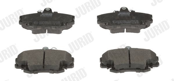 571526D JURID Brake pad set PEUGEOT incl. wear warning contact, without accessories