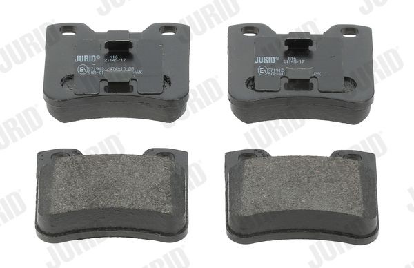 JURID 571912J Brake pad set not prepared for wear indicator, without accessories