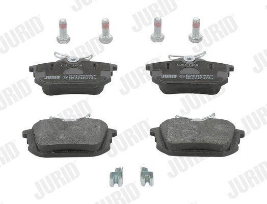 21861 JURID with acoustic wear warning, with accessories Height 1: 47mm, Height: 47mm, Width: 87mm, Thickness: 15,2mm Brake pads 571941J buy