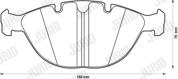 23448 JURID not prepared for wear indicator, without accessories Height 1: 79mm, Height: 79mm, Width: 193,3mm, Thickness: 20,4mm Brake pads 571993J buy