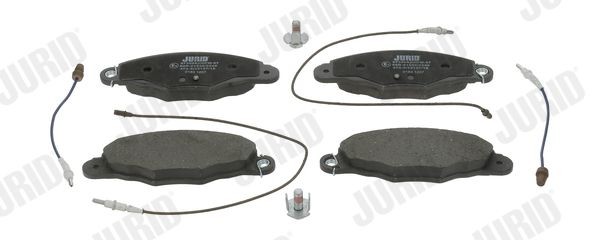 JURID 573004J Brake pad set with acoustic wear warning, with accessories