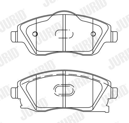 JURID 573011J Brake pad set with acoustic wear warning, with accessories
