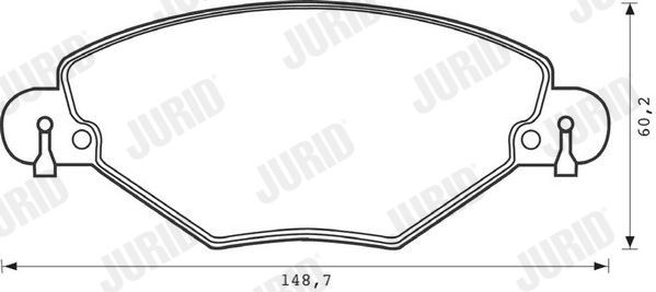 JURID Brake pad kit 573027J for CITROËN C5