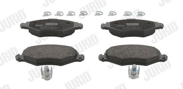 JURID 573051J Brake pad set not prepared for wear indicator, with accessories