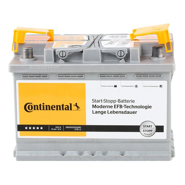 Continental 2800012001280 Start-Stop Batterie 12V 70Ah 650A B13 EFB-Batterie