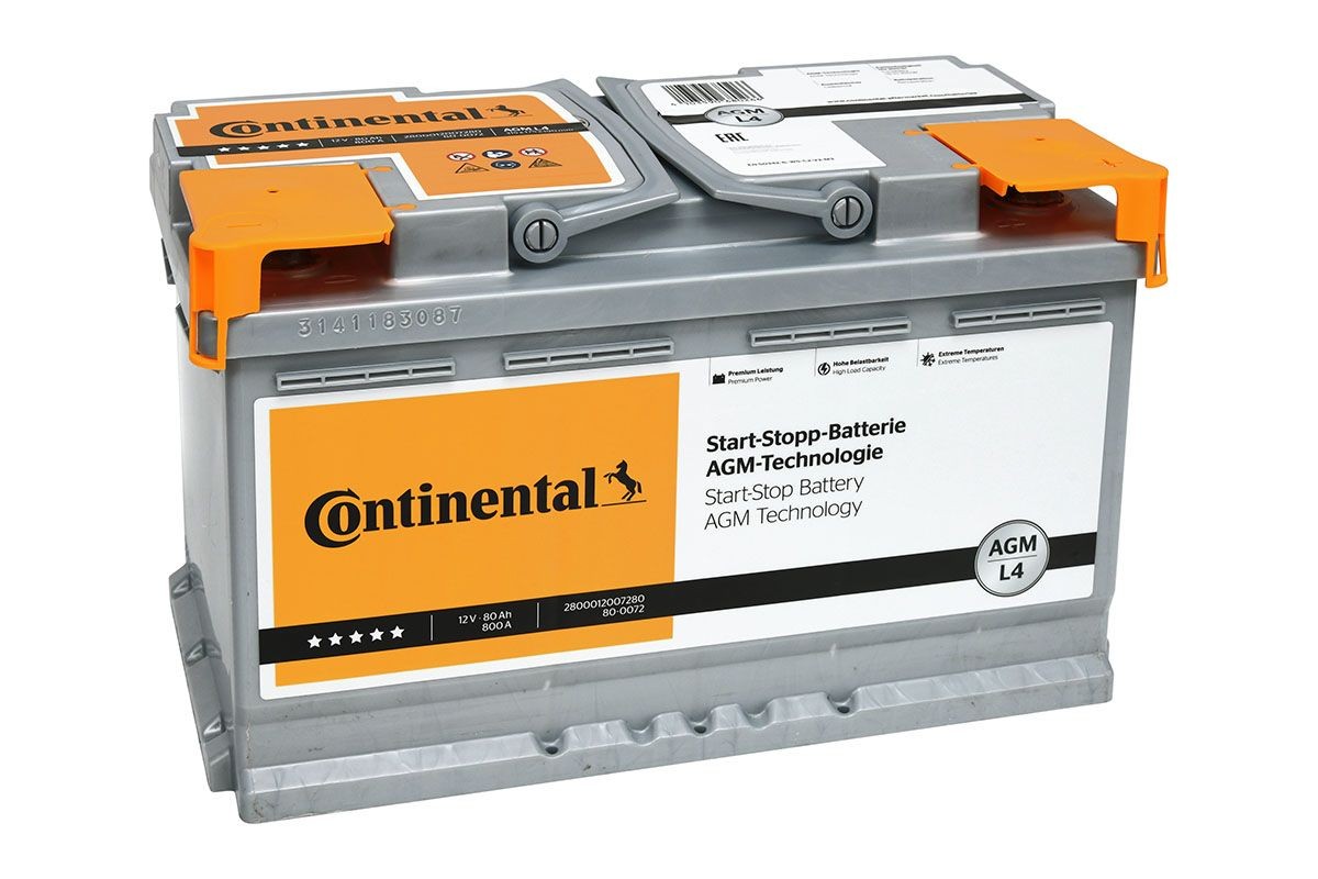 Continental 2800012007280 Start-Stop Batterie 12V 80Ah 800A B13 Batterie  AGM