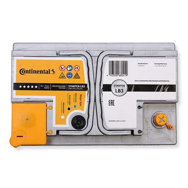 Continental Starter Batterie 2800012020280 12V 60Ah 580A B13 Blei
