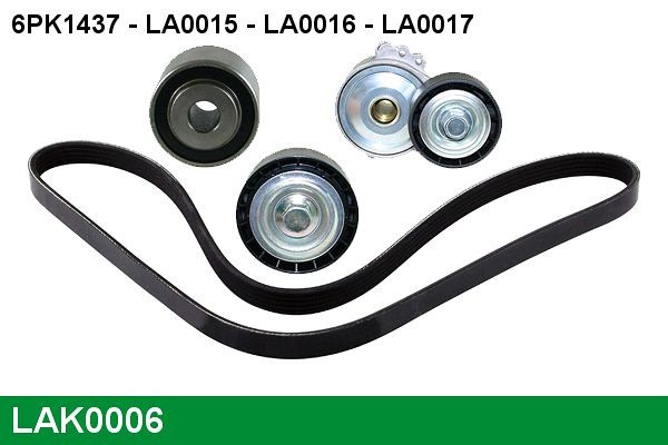 LA0015 LUCAS LAK0006 Deflection / Guide Pulley, v-ribbed belt 5751 62