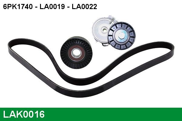 LA0019 LUCAS LAK0016 Deflection / Guide Pulley, v-ribbed belt 16 138 376 80