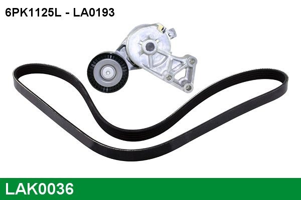 Original LUCAS Alternator belt LAK0036 for AUDI A3