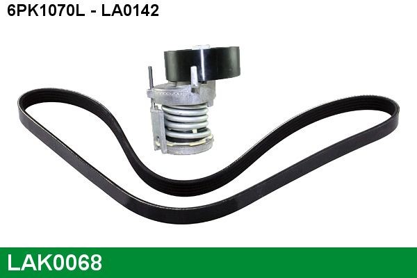 6PK1070L LUCAS LAK0068 V-ribbed belt kit VW Caddy II Estate 1.4 16V 75 hp Petrol 2003 price