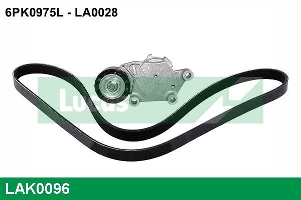 6PK0975L LUCAS LAK0096 V-Ribbed Belt Set 1539584