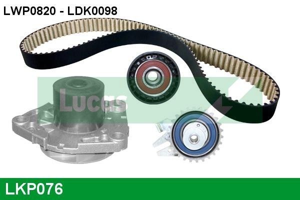 LUCAS LKP076 Water pump and timing belt kit 6000629056