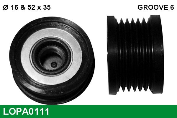 0124425075 LUCAS Width: 35mm Alternator Freewheel Clutch LOPA0111 buy
