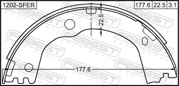 1202SFER Brake Shoe FEBEST 1202-SFER review and test