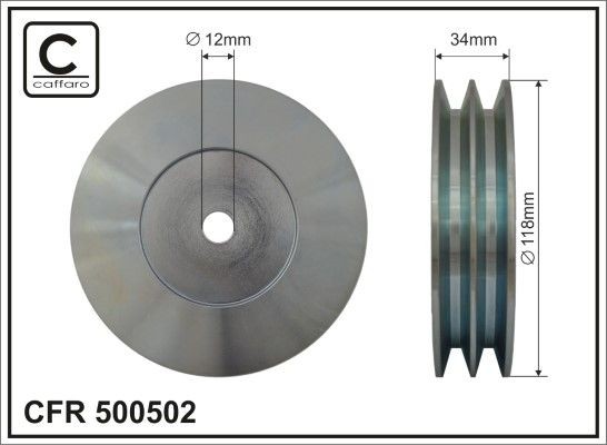 CAFFARO Ø: 118mm Deflection / Guide Pulley, v-ribbed belt 500502 buy