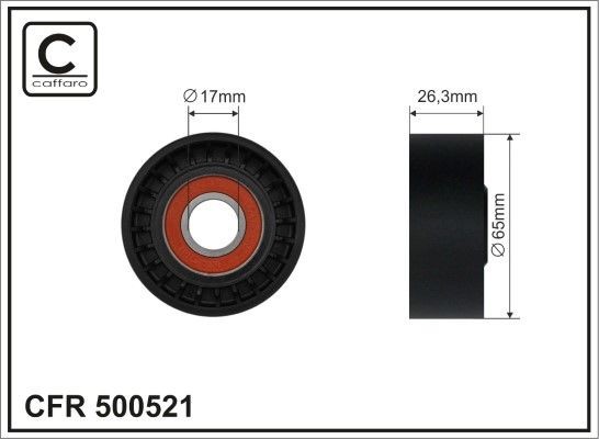 Opel ASTRA Belt tensioner pulley 13529165 CAFFARO 500521 online buy