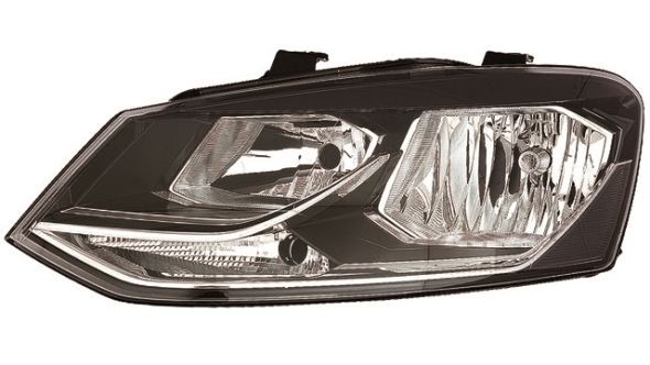Headlights IPARLUX Right, W5W, H7/H7, WY21W, with electric motor, Housing with black interior - 11914402