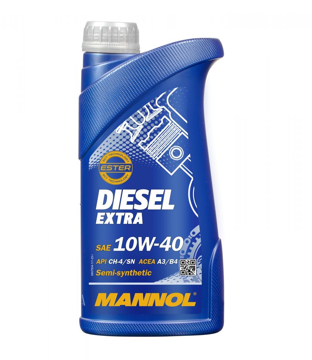 Engine oil MN7504-1 MANNOL DIESEL EXTRA 10W-40, 1l, Part Synthetic Oil