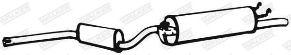 WALKER Exhaust Pipe 02350 for FORD GRANADA