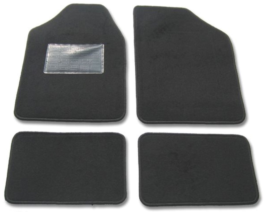 POLGUM 9900-1 Floor mats Textile, Front and Rear, Quantity: 4, black, Universal fit, 72.5x48.5, 31x47.5