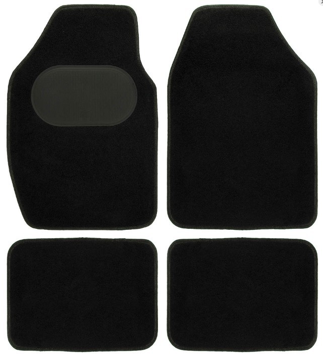 551508 XL Fußmatten Textil, vorne und hinten, Menge: 4, schwarz
