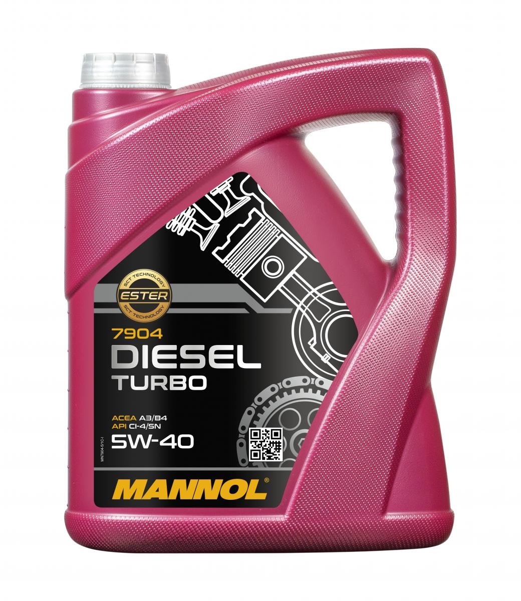 Auto Öl MB 229.5 5W-40, 5l, Synthetiköl MANNOL - MN7904-5 DIESEL TURBO