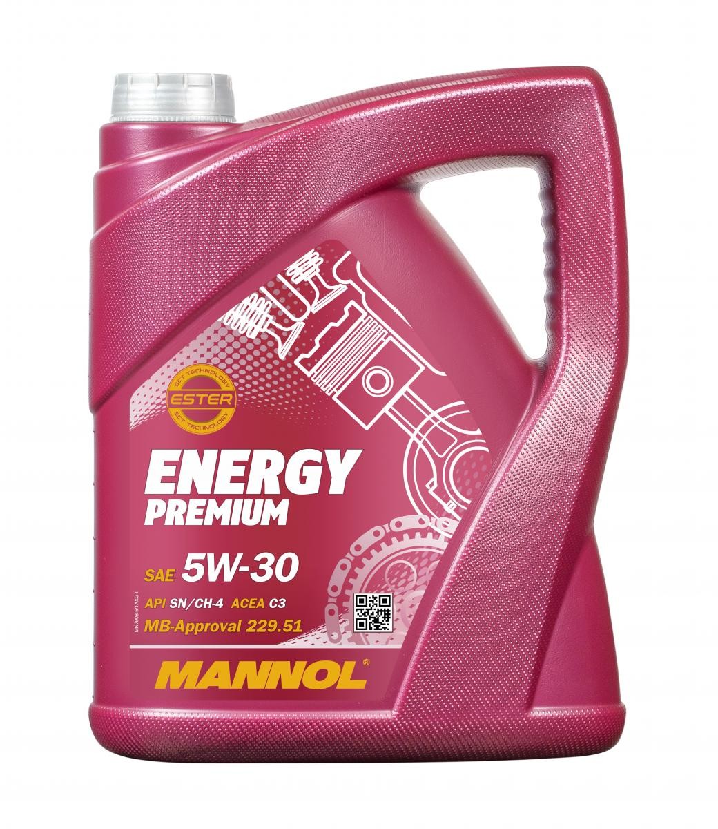 Auto Öl MB 229.51 5W-30, 5l, Synthetiköl MANNOL - MN7908-5 ENERGY PREMIUM