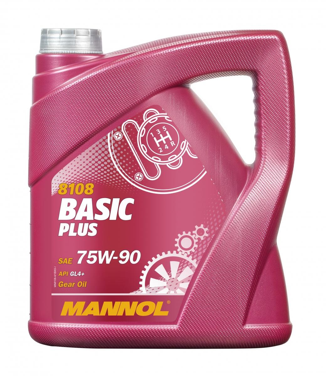 MANNOL BASIC PLUS 75W-90, Vollsynthetiköl, Inhalt: 4l MIL-L 2105, VW 501 50 Getriebeöl MN8108-4 kaufen