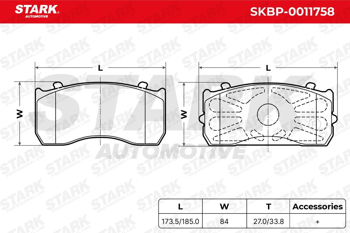 OEM-quality STARK SKBP-0011758 Disc pads
