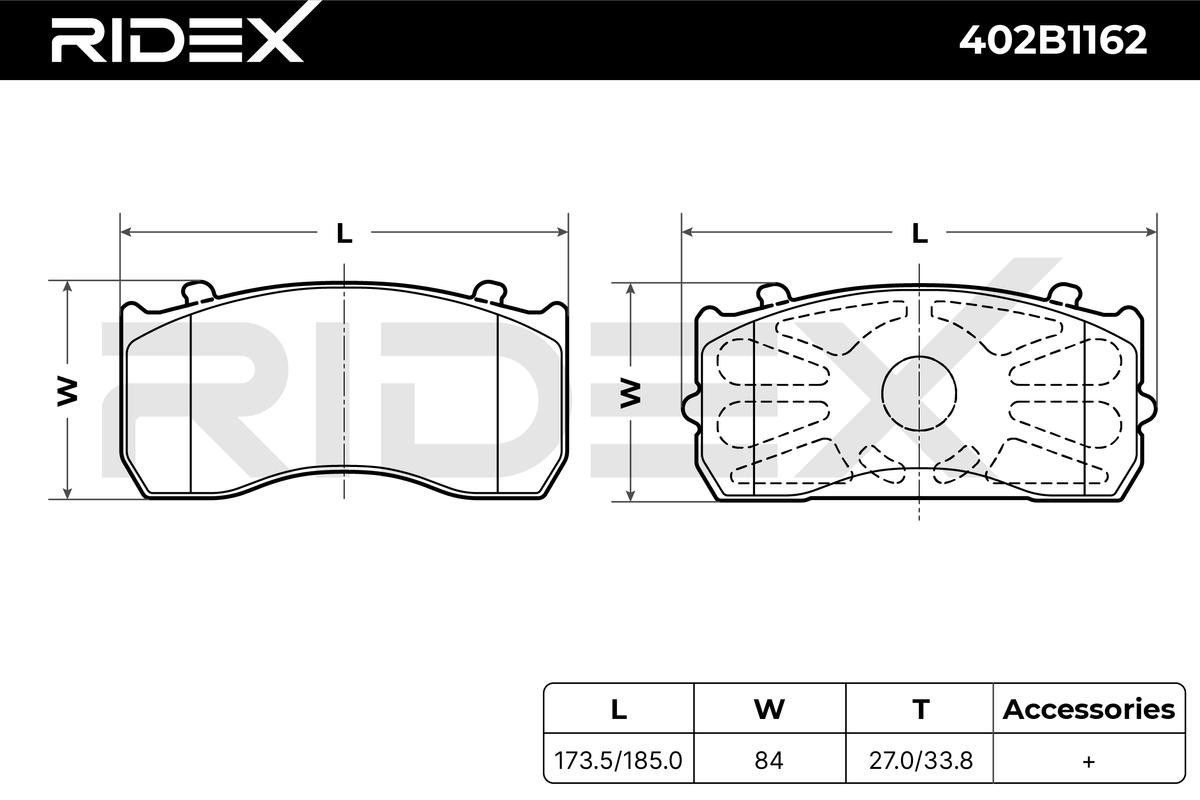 Brake pad set 402B1162 from RIDEX