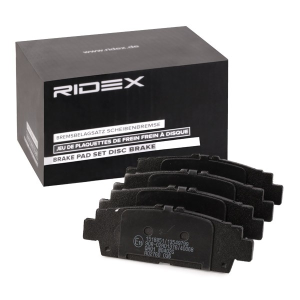 RIDEX Brake pad kit 402B1210 for LEXUS ES, LS