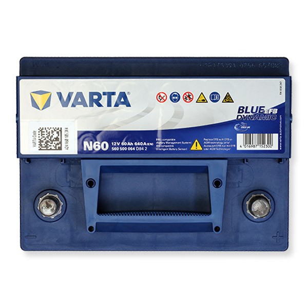 560500064D842 VARTA N60 BLUE dynamic EFB N60 Batterie 12V 60Ah 640A B13  Batterie EFB