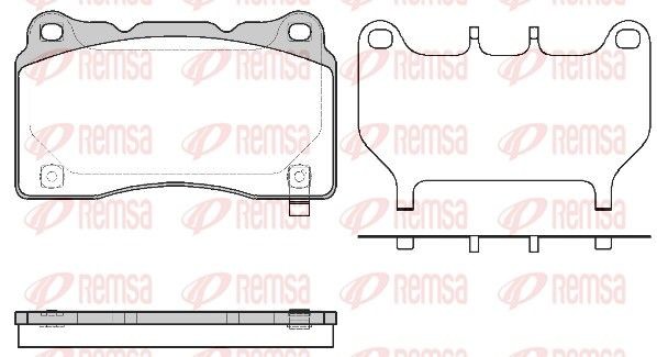 REMSA 0666.64 Brake pad set Front Axle, with acoustic wear warning, with accessories