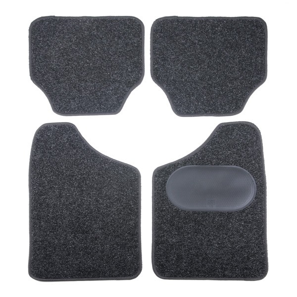 POLGUM 9900-2 Floor mats Textile, Front and Rear, Quantity: 4, black, Universal fit, 69.5x44.5, 40x44.5