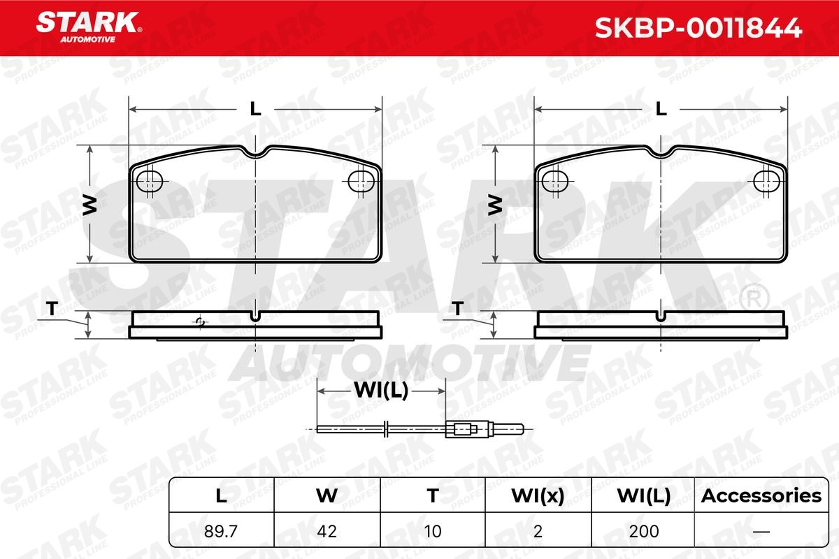 OEM-quality STARK SKBP-0011844 Disc pads